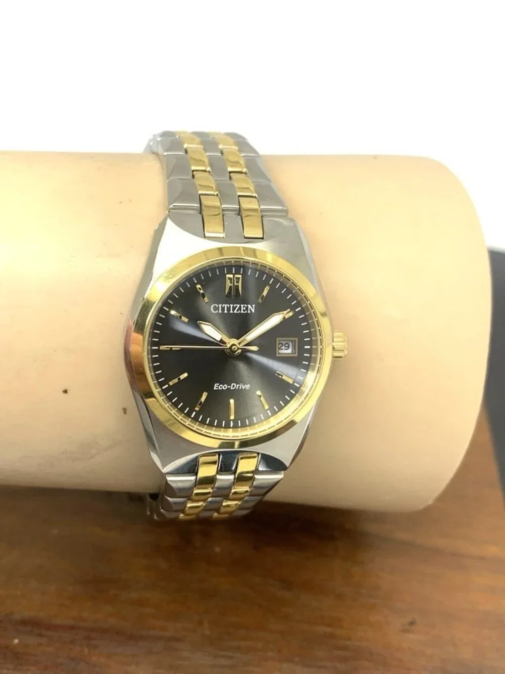 Citizen Women's Watch EW2299-50E Eco Drive Black Dial Two Tone Stainless Steel
